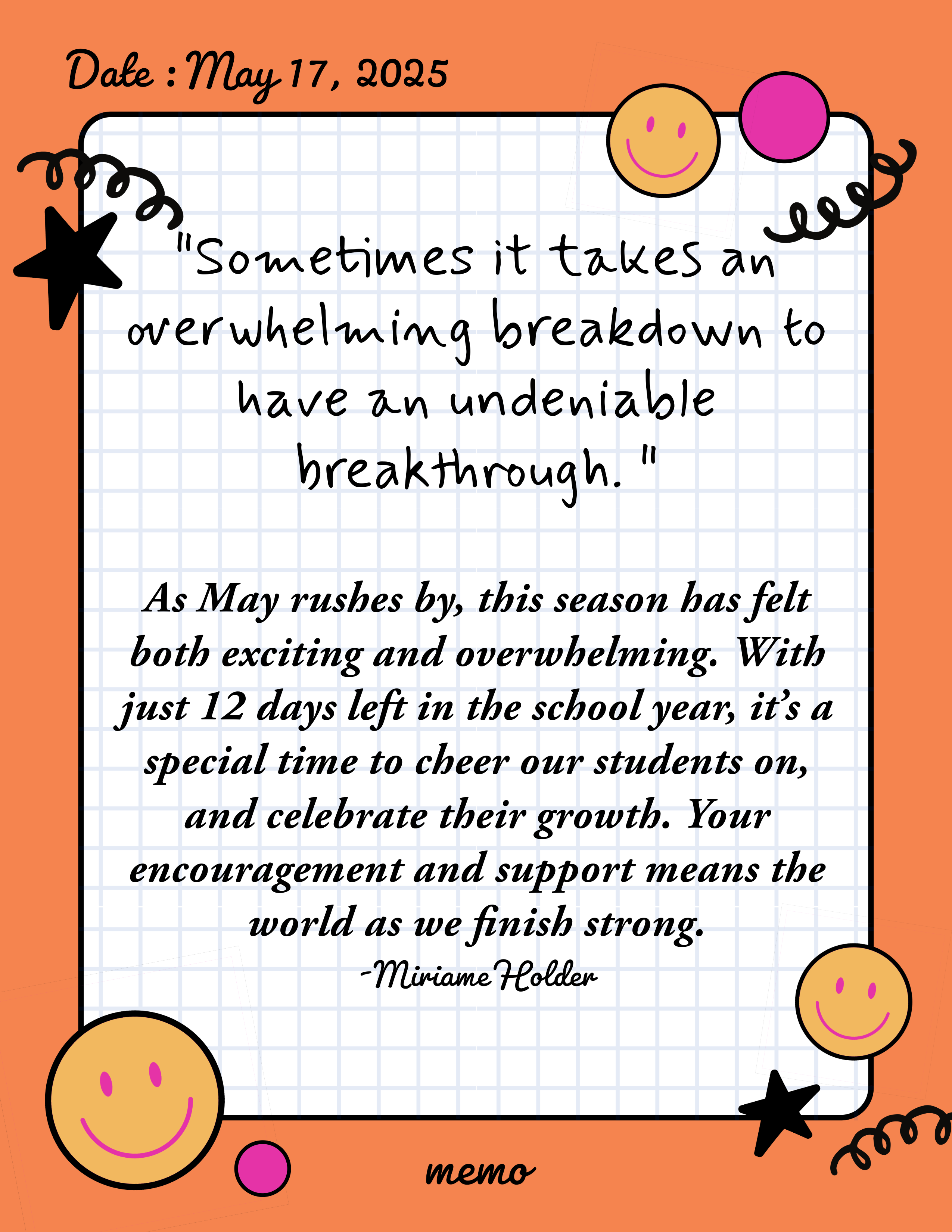 encouraging words for May